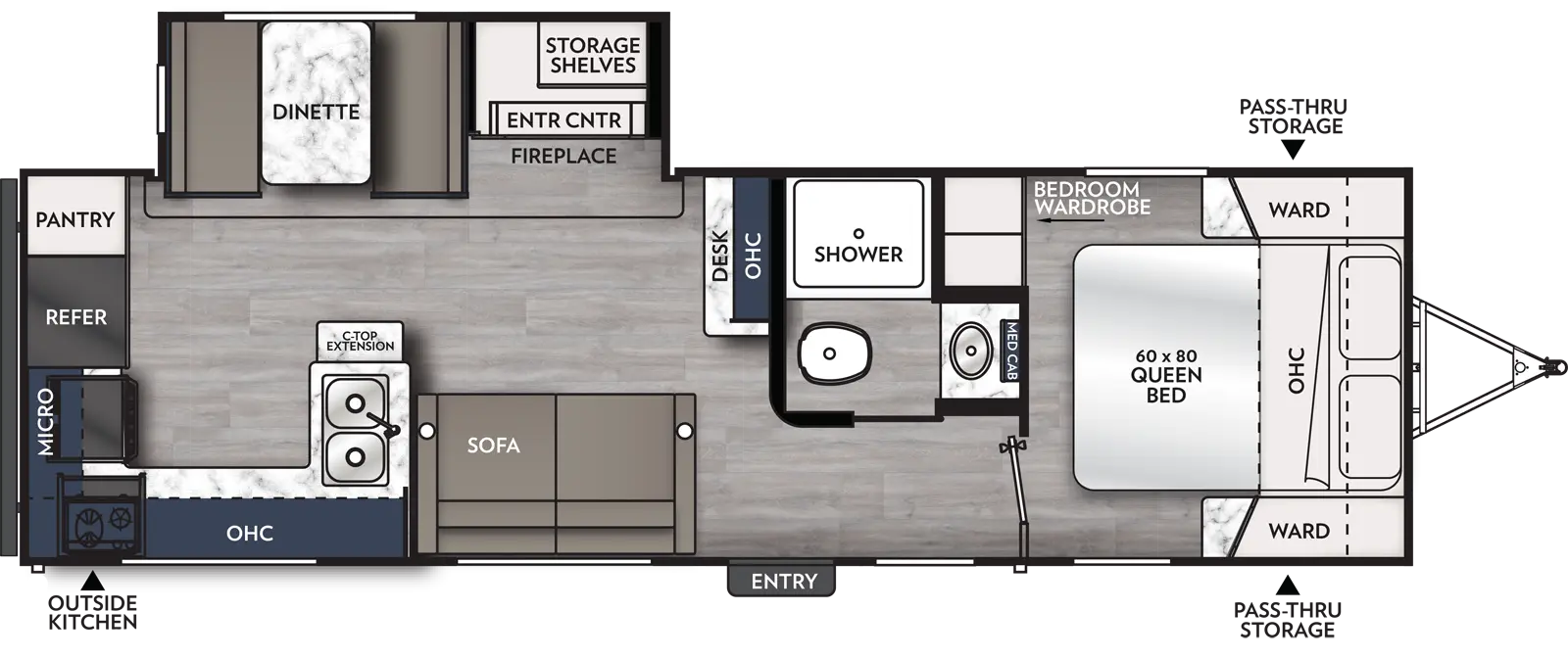 Apex Ultra Lite 264RKS Floorplan